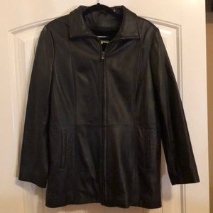 Leather coat